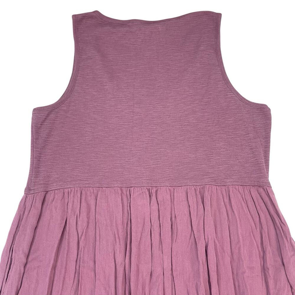 Frye Button Front Midi Tank Dress with Pockets Women's Size XL Mauve Pink Boho - Picture 9 of 15